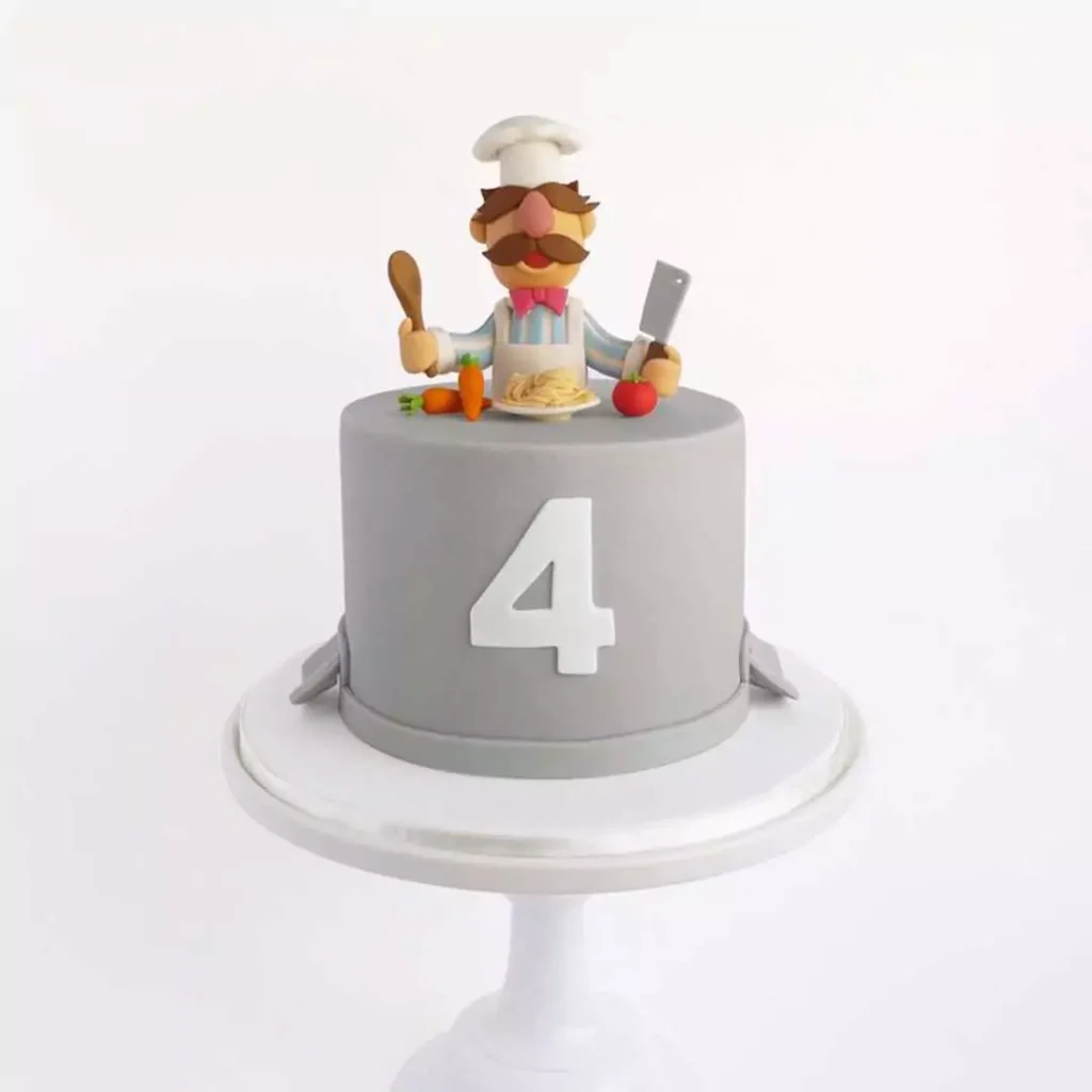 ساده ترین و محبوب ترین کیک تولد با تم سر آشپز