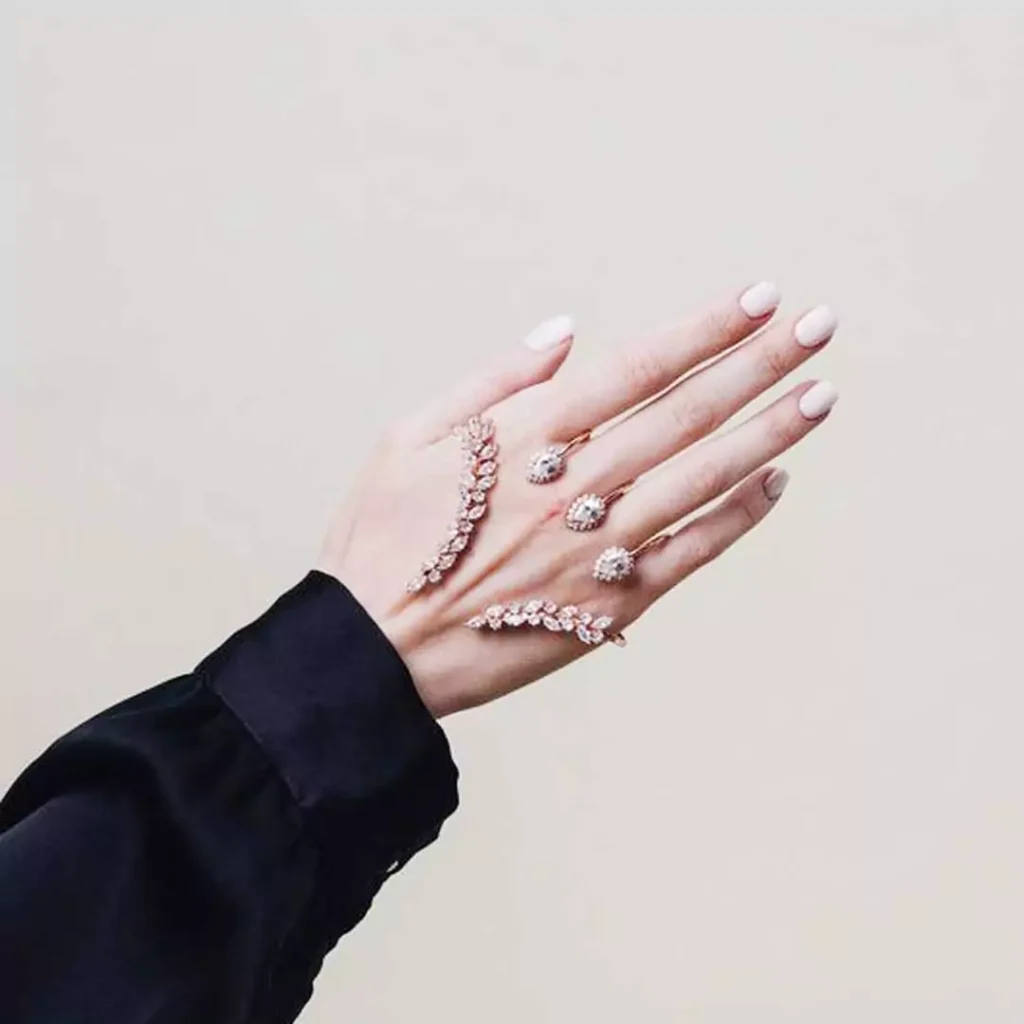 عالی ترین مدل طلا جواهرات تزیینی دست زنانه