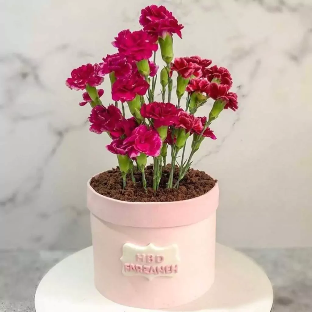 دوست داشتنی ترین کیک تولد طرح گلدانی