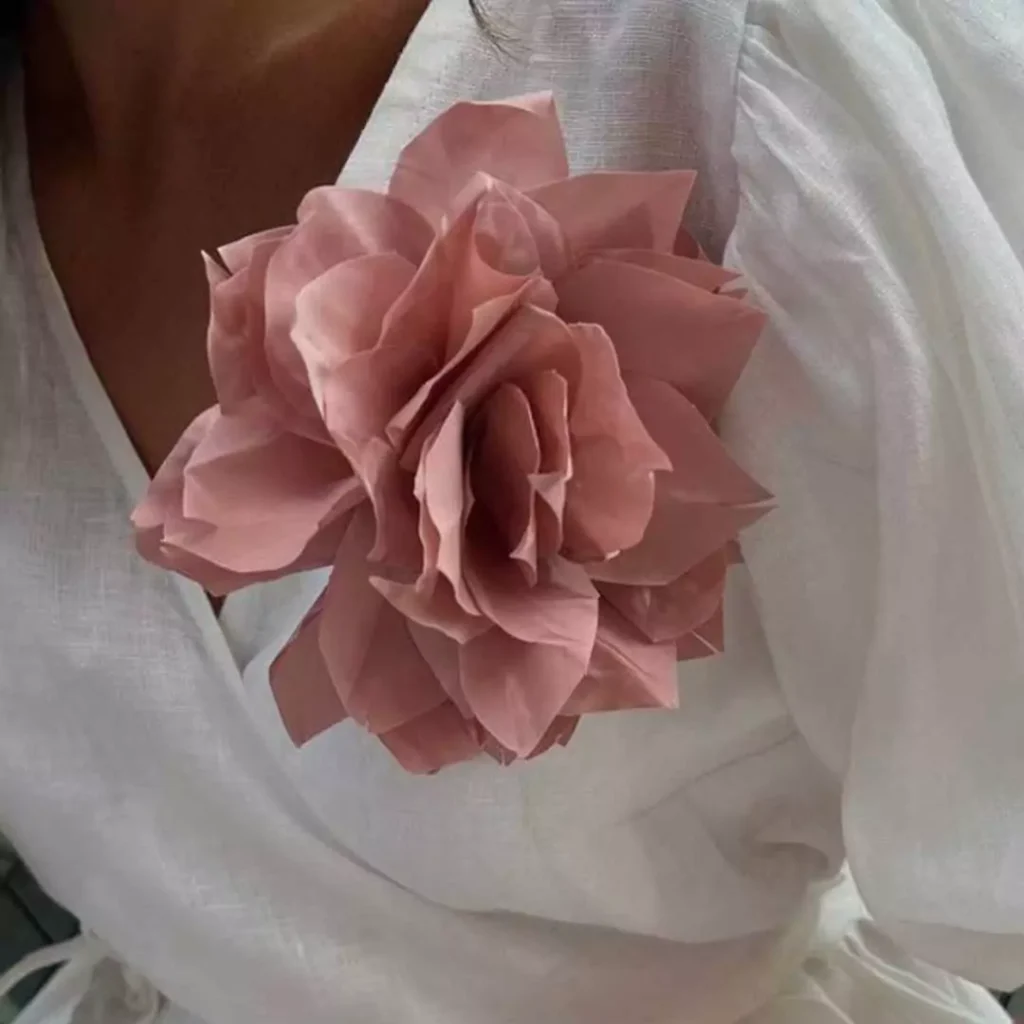 قشنگ ترین گل دست ساز تزیینی لباس زنانه