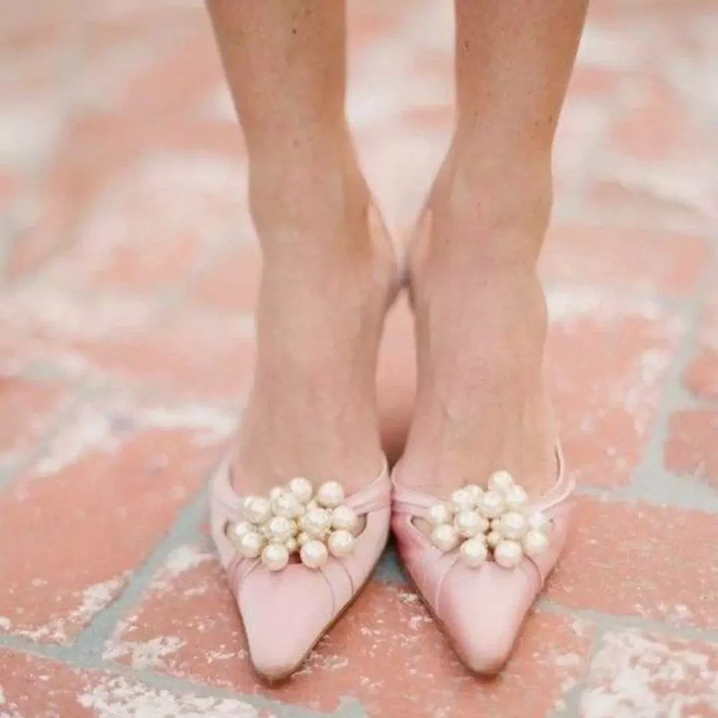متفاوت ترین کفش پاشنه بلند عروس هلویی