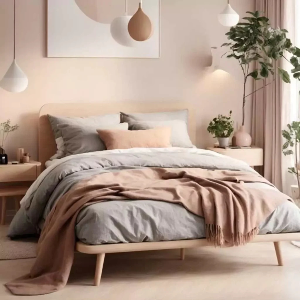 جذاب ترین ایده استفاده از رنگ هلویی در دیزاین اتاق خواب
