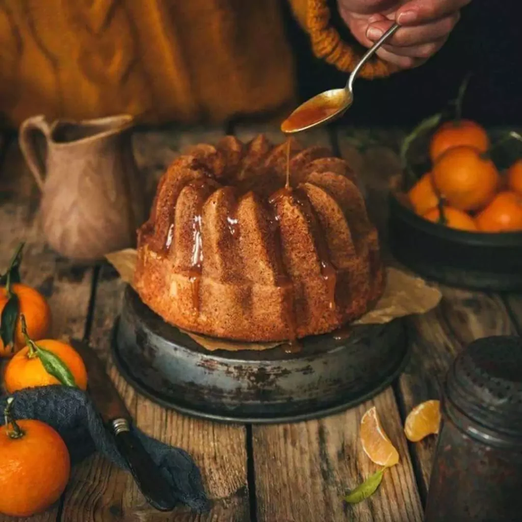 کیک خانگی ساده پرتقالی برای دورهمی دوستانه