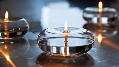 کیوت ترین شمع شیشه ای با سوخت روغنی