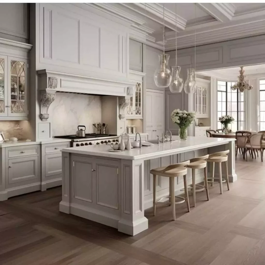 بهترین طراحی آشپزخانه مدرن سبک نئوکلاسیک