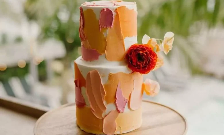 دوست داشتنی ترین کیک تولد بهاری 1403 رنگ هلویی