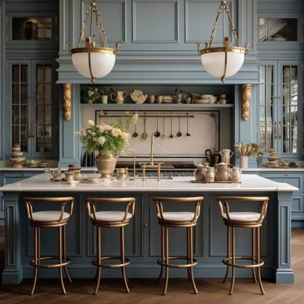 جذاب ترین ایده های استفاده از رنگ آبی در دیزاین آشپزخانه مدرن