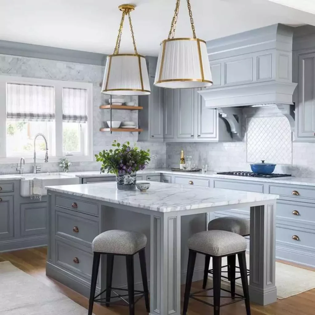 متفاوت ترین ایده های استفاده از رنگ آبی در دیزاین آشپزخانه مدرن