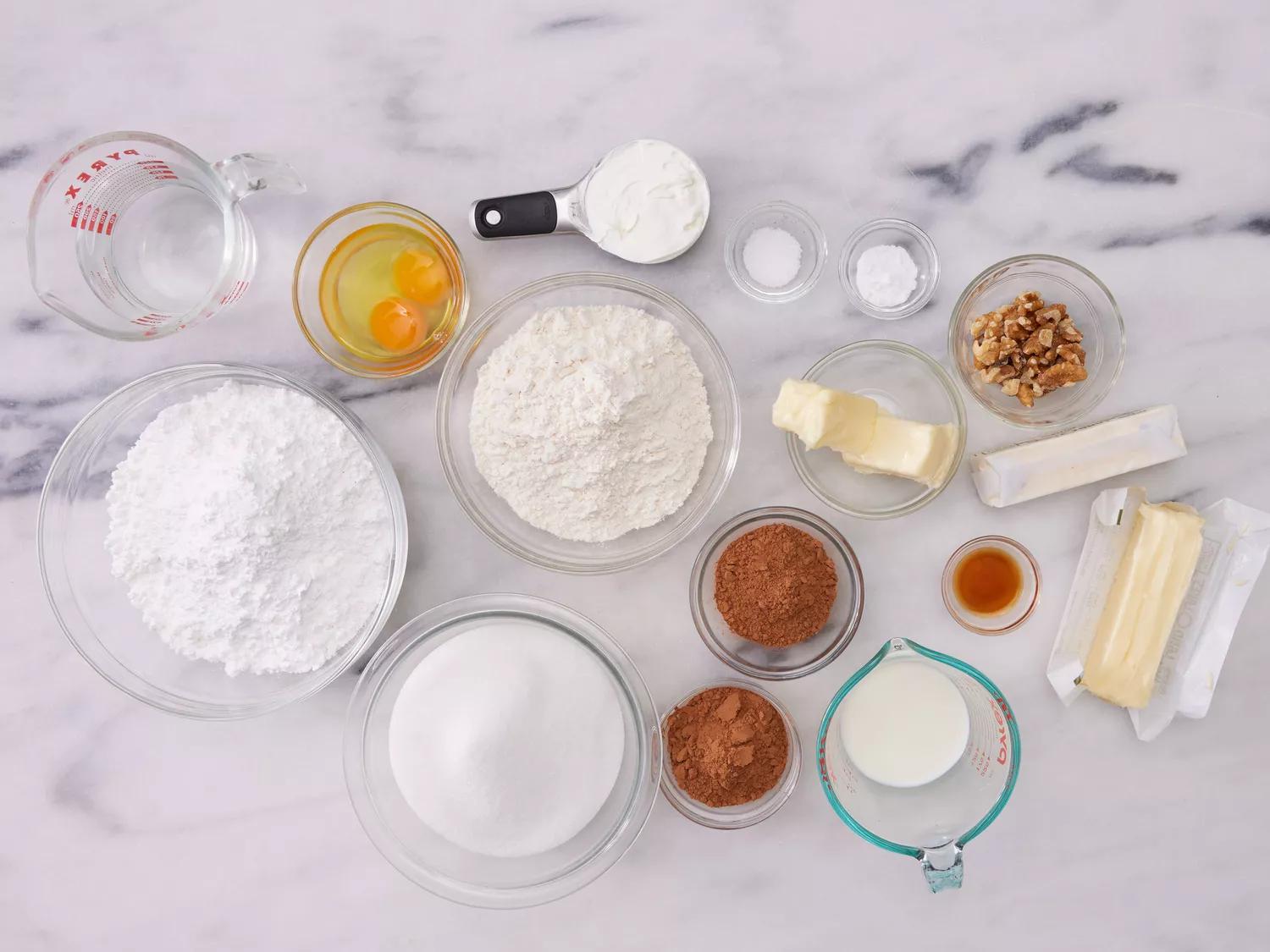 مواد لازم برای طرز تهیه کیک شکلاتی آسان